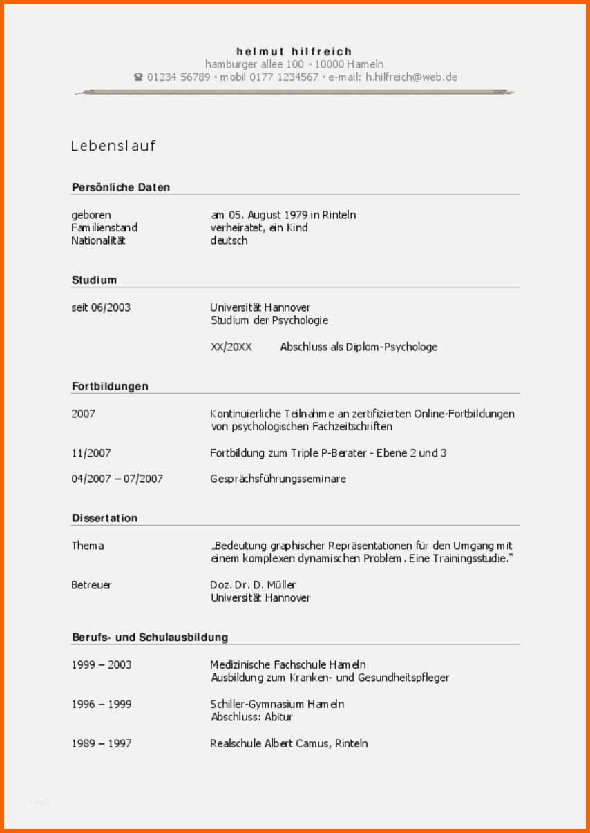 Hervorragen Lebenslauf 9 Klasse Vorlage Beste Lebenslauf Nach Din 5008
