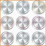 Hervorragen Metallic buttons Vorlage Realistische Icons