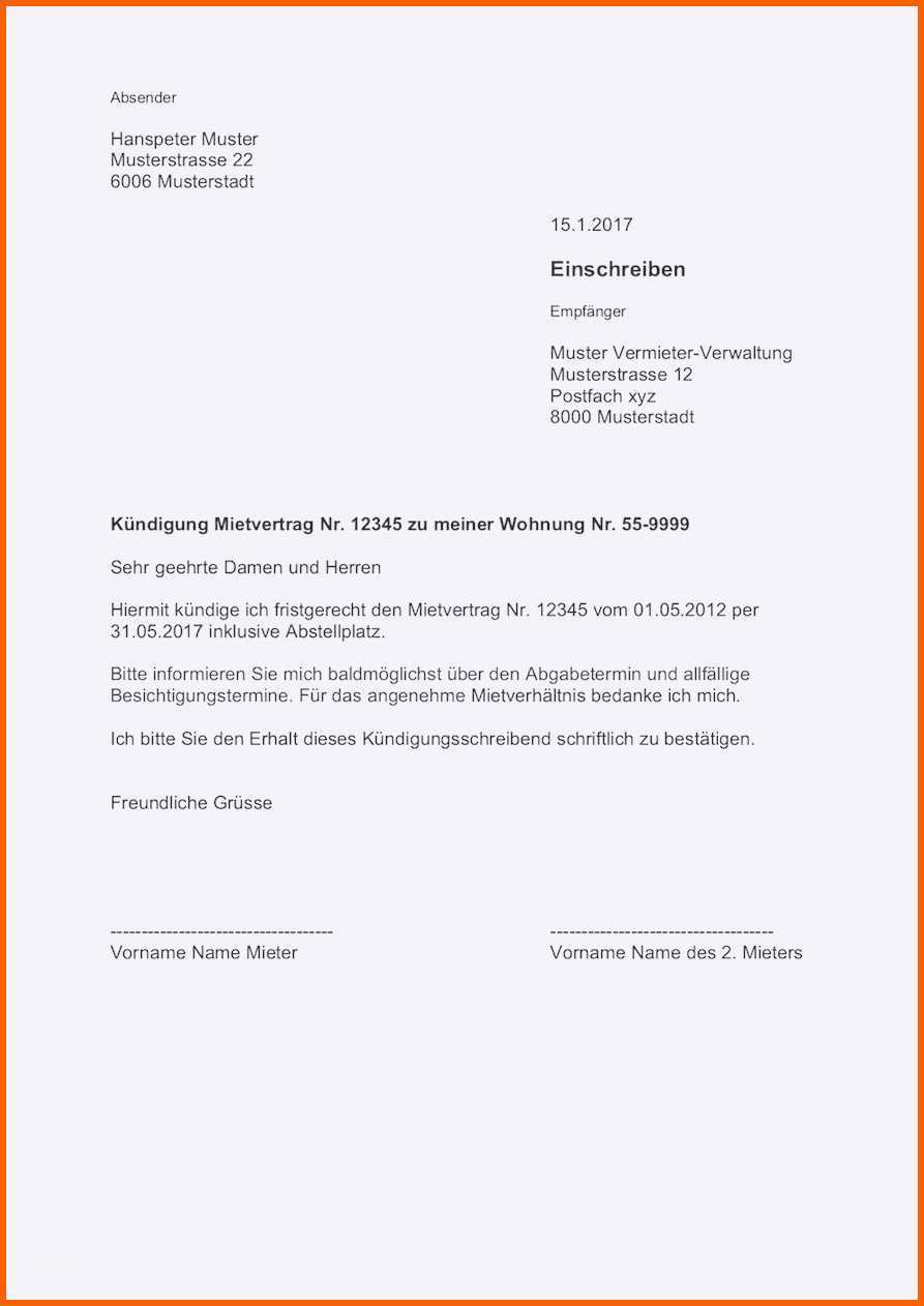 Hervorragen Neues Fristgerechte Kündigung Muster