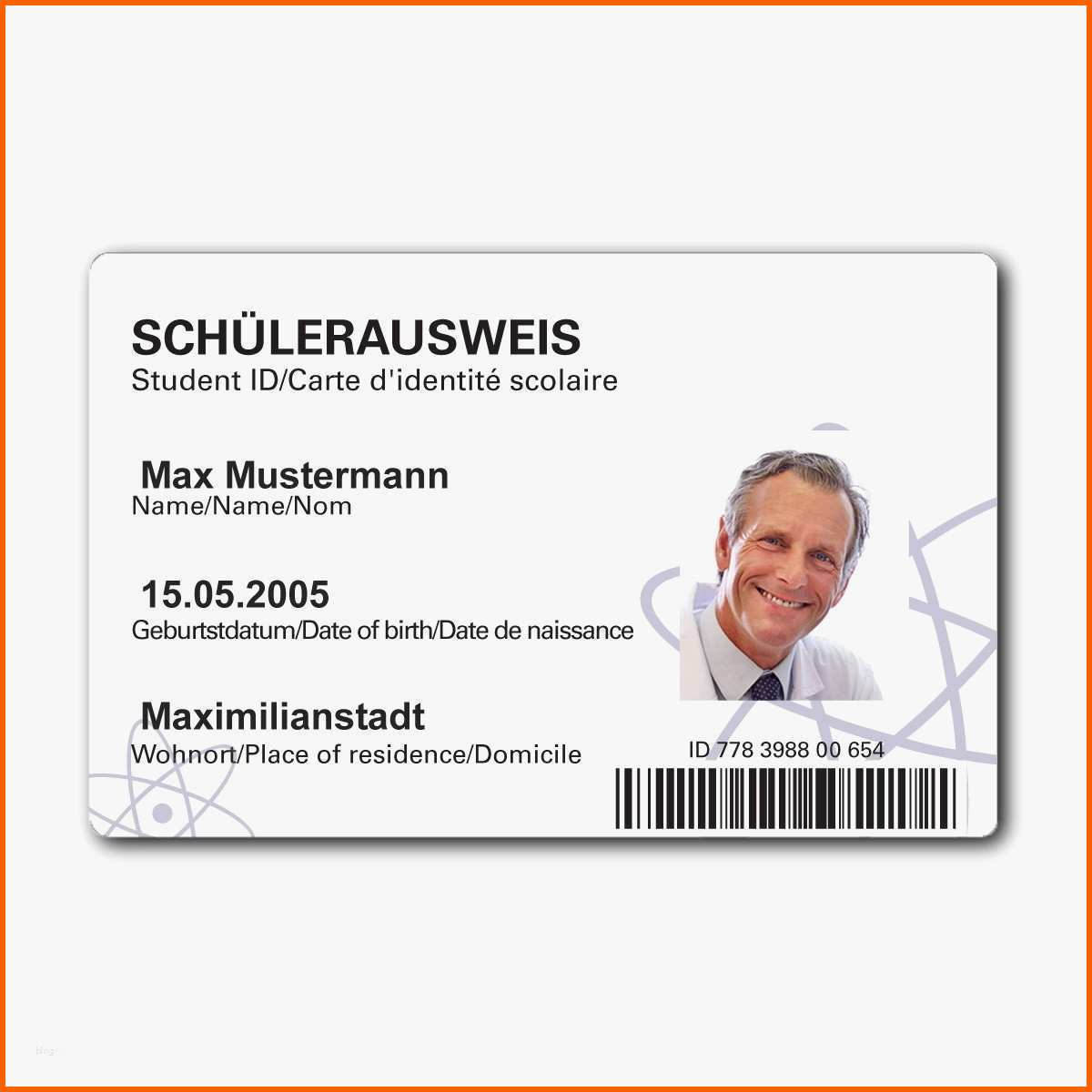 Hervorragen Schülerausweis Vorlage Süß Schülerausweis Einfach Günstig