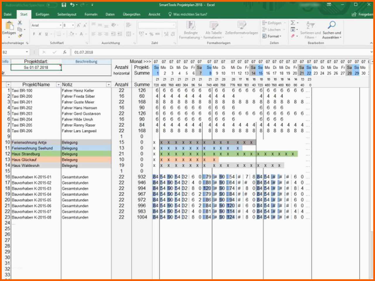 Hervorragen Smarttools Excel Projektplan 2018 Projektmanagement Freeware