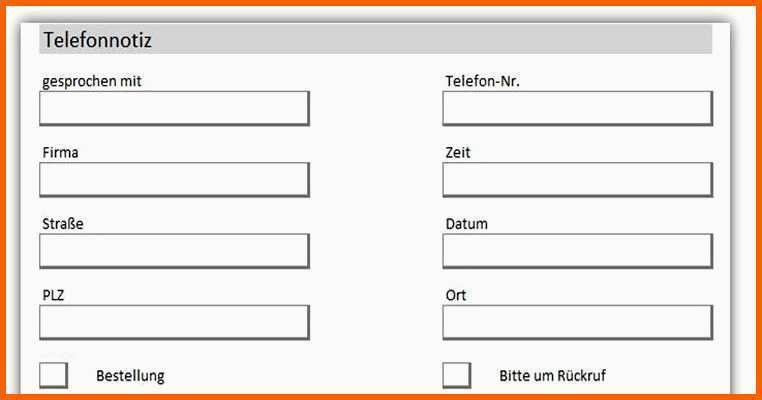 Hervorragen Telefonnotiz Vorlage Download