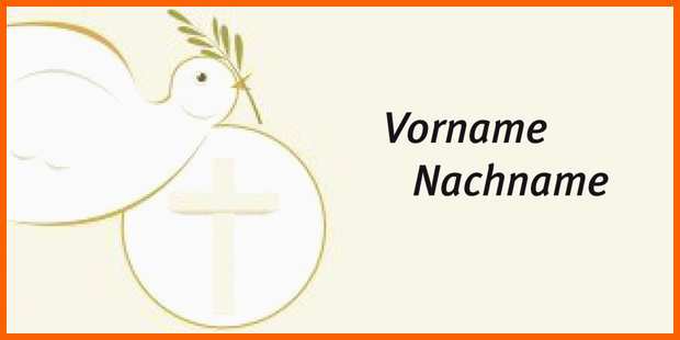 Hervorragen Tischkarten Firmung Kostenlose Vorlagen