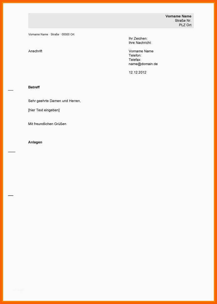 Hervorragend 11 formeller Brief Vorlage