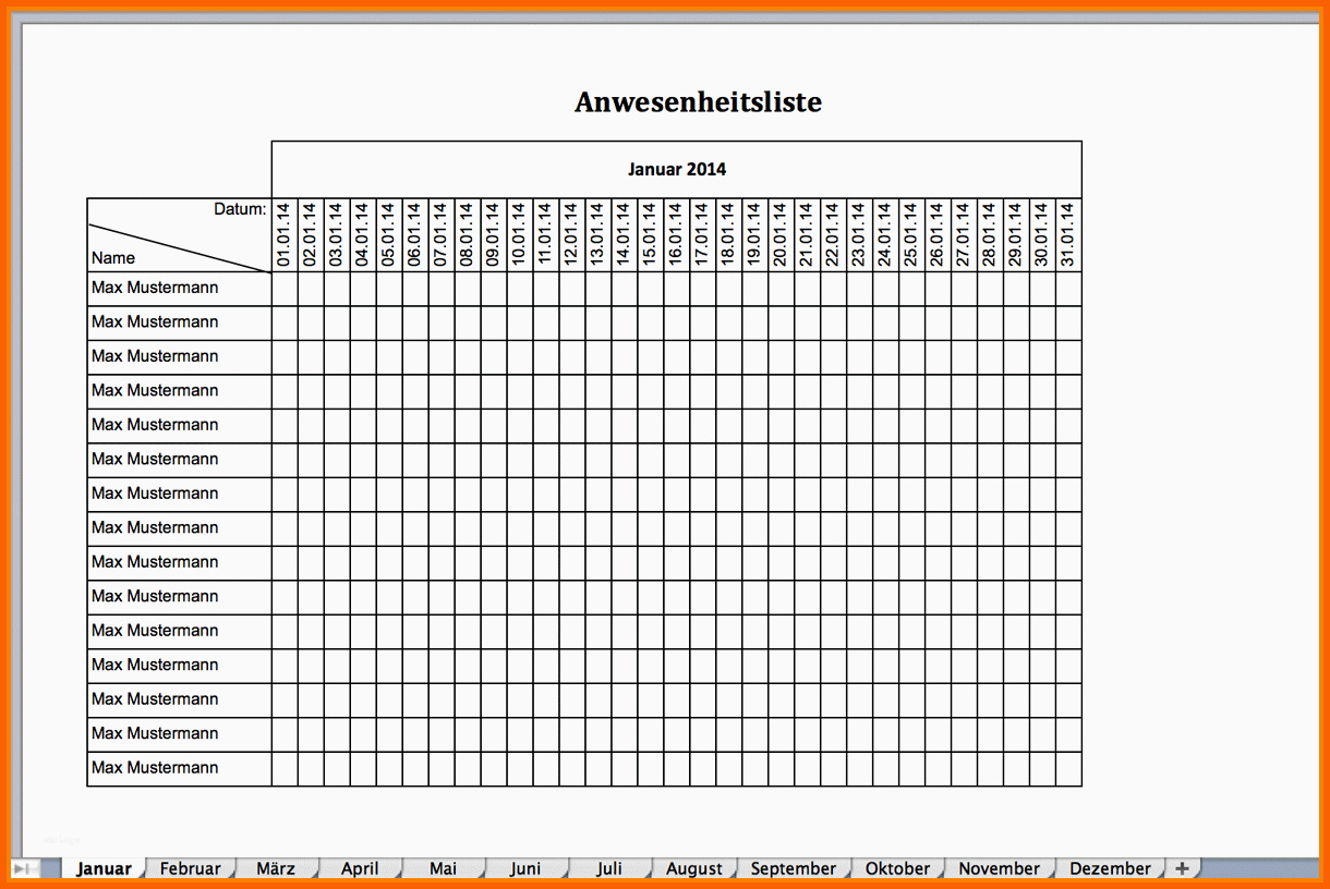 Hervorragend 13 Monatliche Arbeitszeit Tabelle