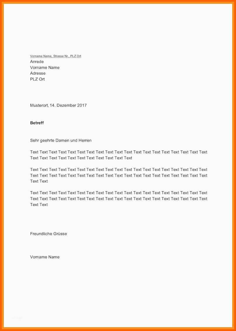 Hervorragend 14 Musterbrief Vorlage