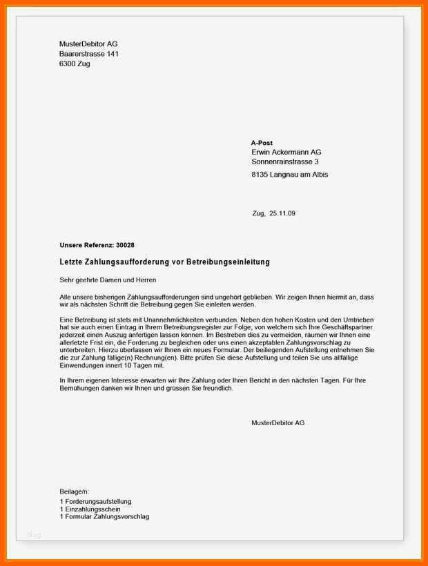 Hervorragend 15 Zahlungserinnerung Vorlage Schweiz Villebois