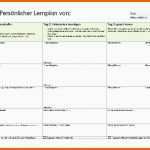 Hervorragend 5 Tage Lernplan Für Schule Vorlage Zum Ausdrucken