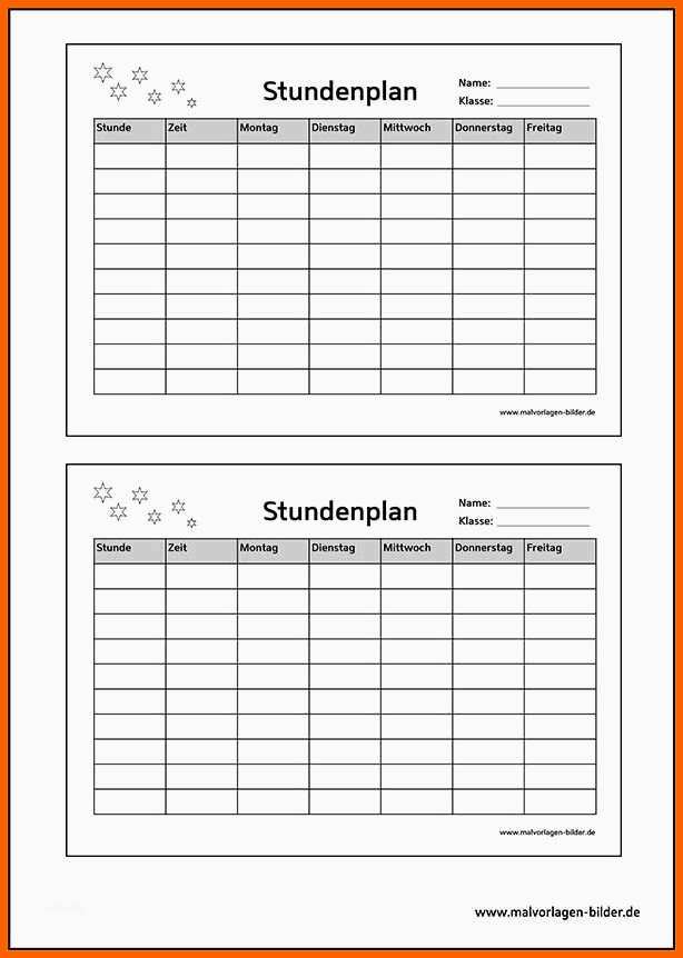 Hervorragend 7 Uni Stundenplan Vorlage - Kostenlos Vorlagen