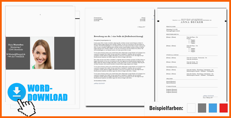Hervorragend Bewerbungsvorlage Word 4 Anpassbare Premium Designs