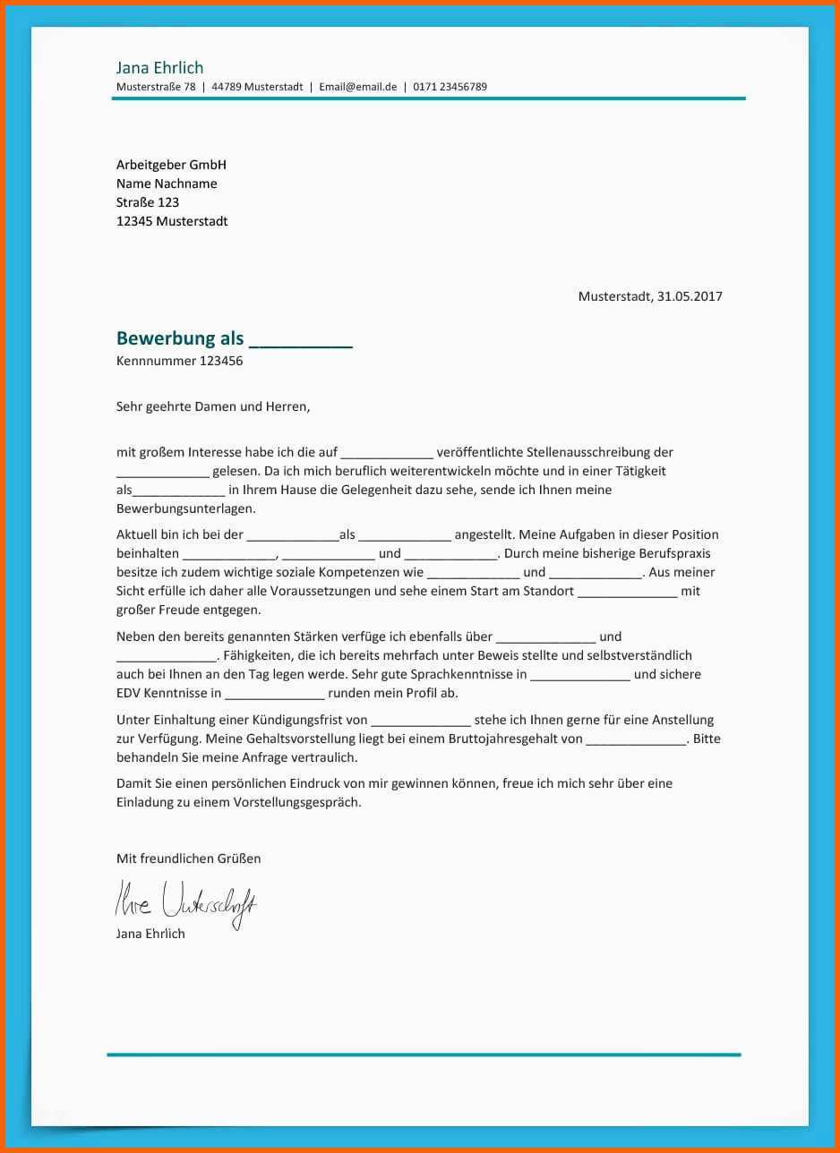 Hervorragend Bewerbungsvorlagen Kostenlos Herunterladen Bewerbung