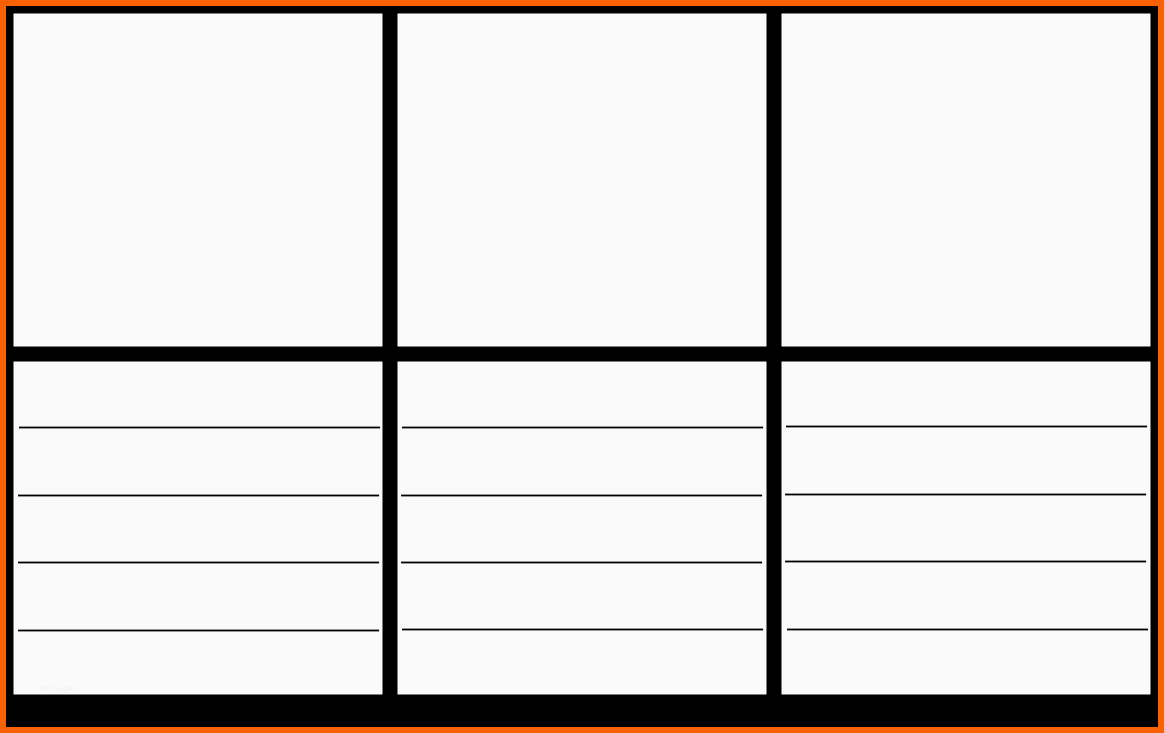 Hervorragend Blank Storyboard Template with Lines Storyboard
