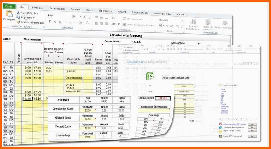 Hervorragend Datev Vorlage Zur Dokumentation Der Täglichen Arbeitszeit