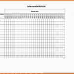 Hervorragend Excel Vorlage Anwesenheitsliste Kostenlos