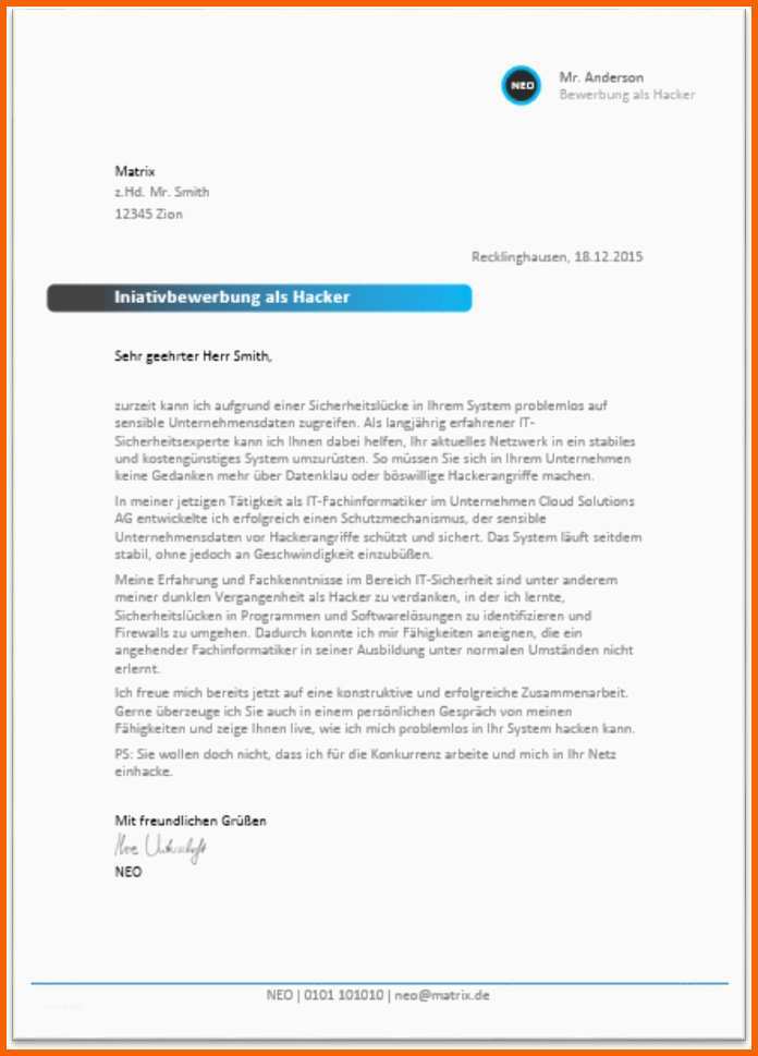 Hervorragend Initiativbewerbung Schreiben Muster Einleitung Tipps