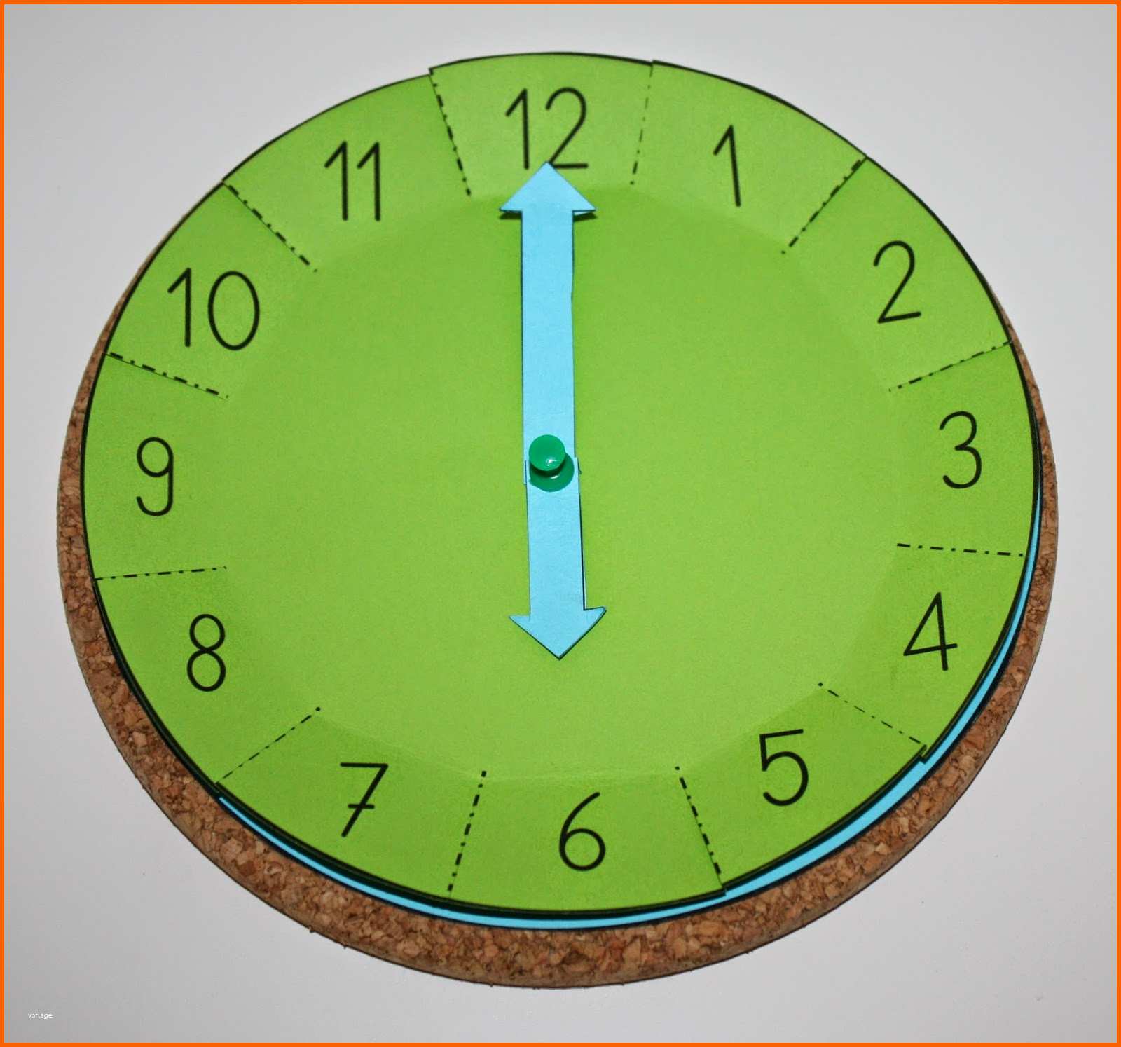Hervorragend Klassenkunst Bastelvorlage Uhr