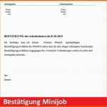 Hervorragend Kündigung Minijob Vorlage