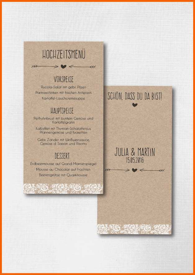 Hervorragend Menükarte Hochzeit Vorlage Elegant Hochzeit Menükarte