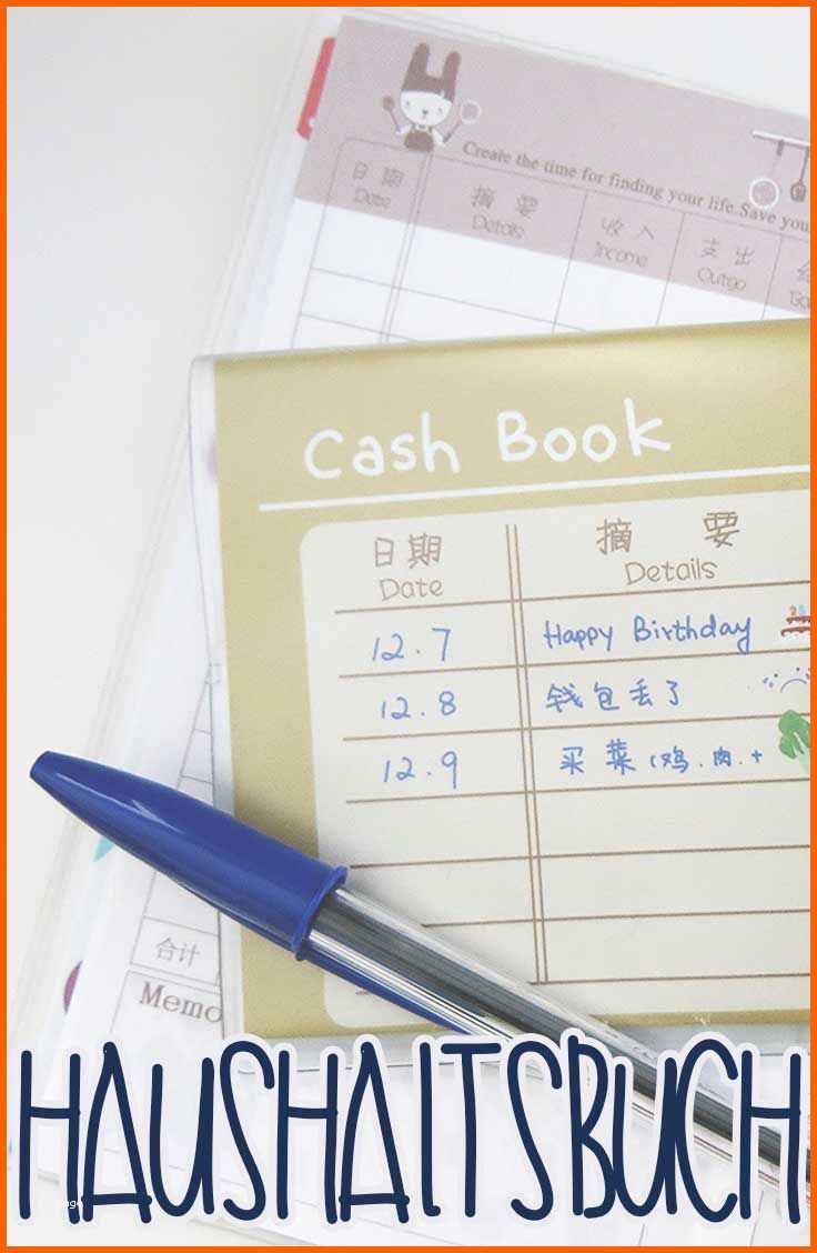 Hervorragend Mit Einem Haushaltsbuch Behält Man Übersicht über