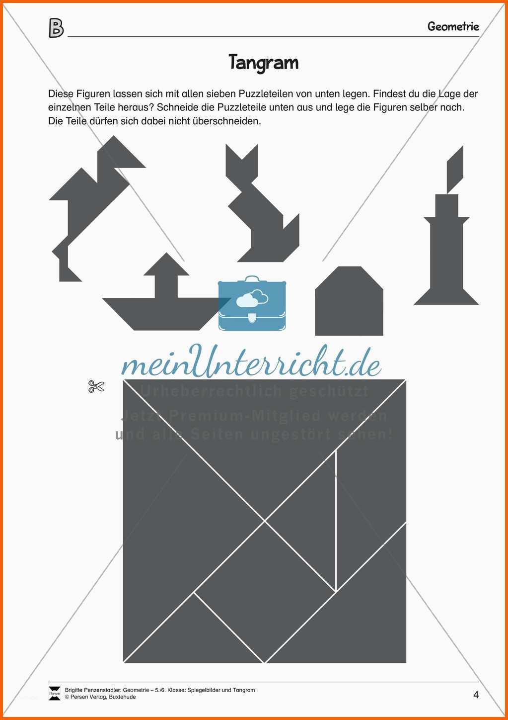 Hervorragend Tangram Vorlage Kinderbilderub