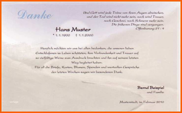Hervorragend Trauerdanksagungskarte Motiv Lebensweg Drucken