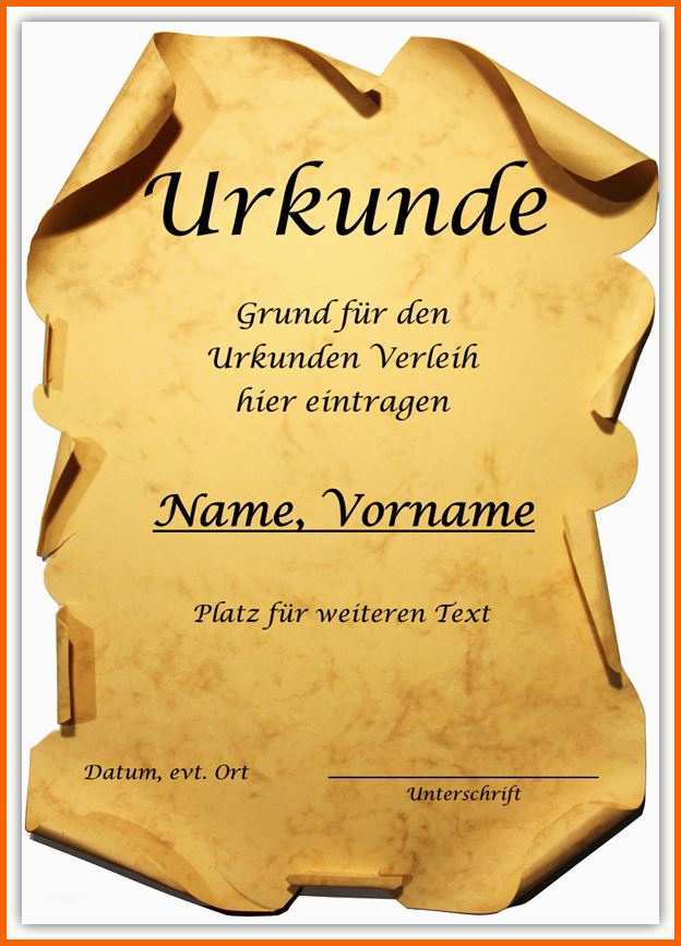 Hervorragend Urkunde