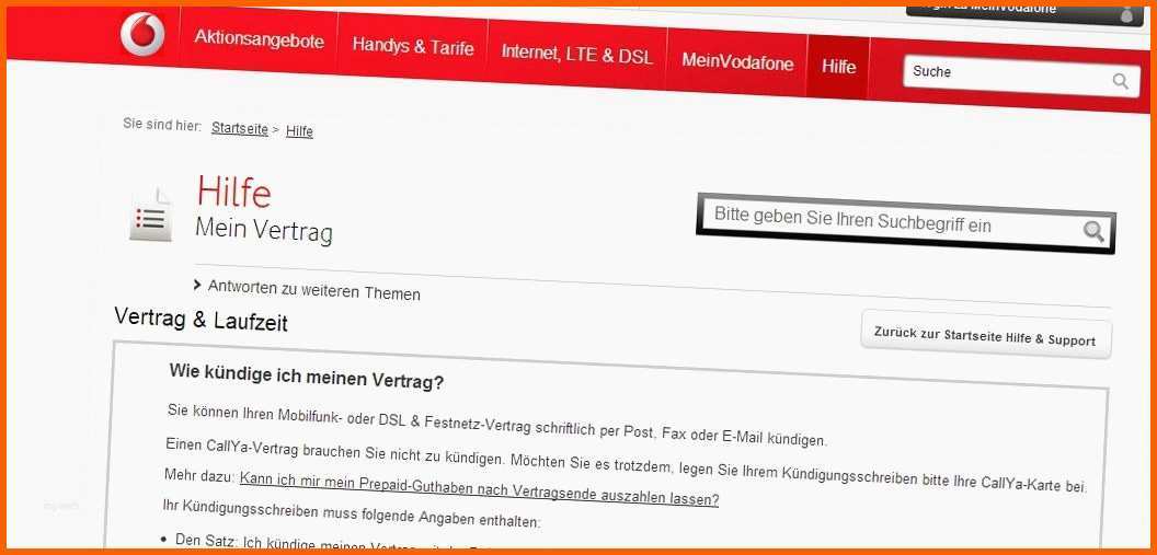 Hervorragend Vodafone Beschwerde Vorlage 16 Vodafone Kundigung Vorlage