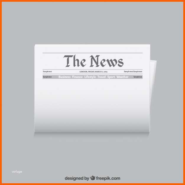 Hervorragend Zeitung Vorlage