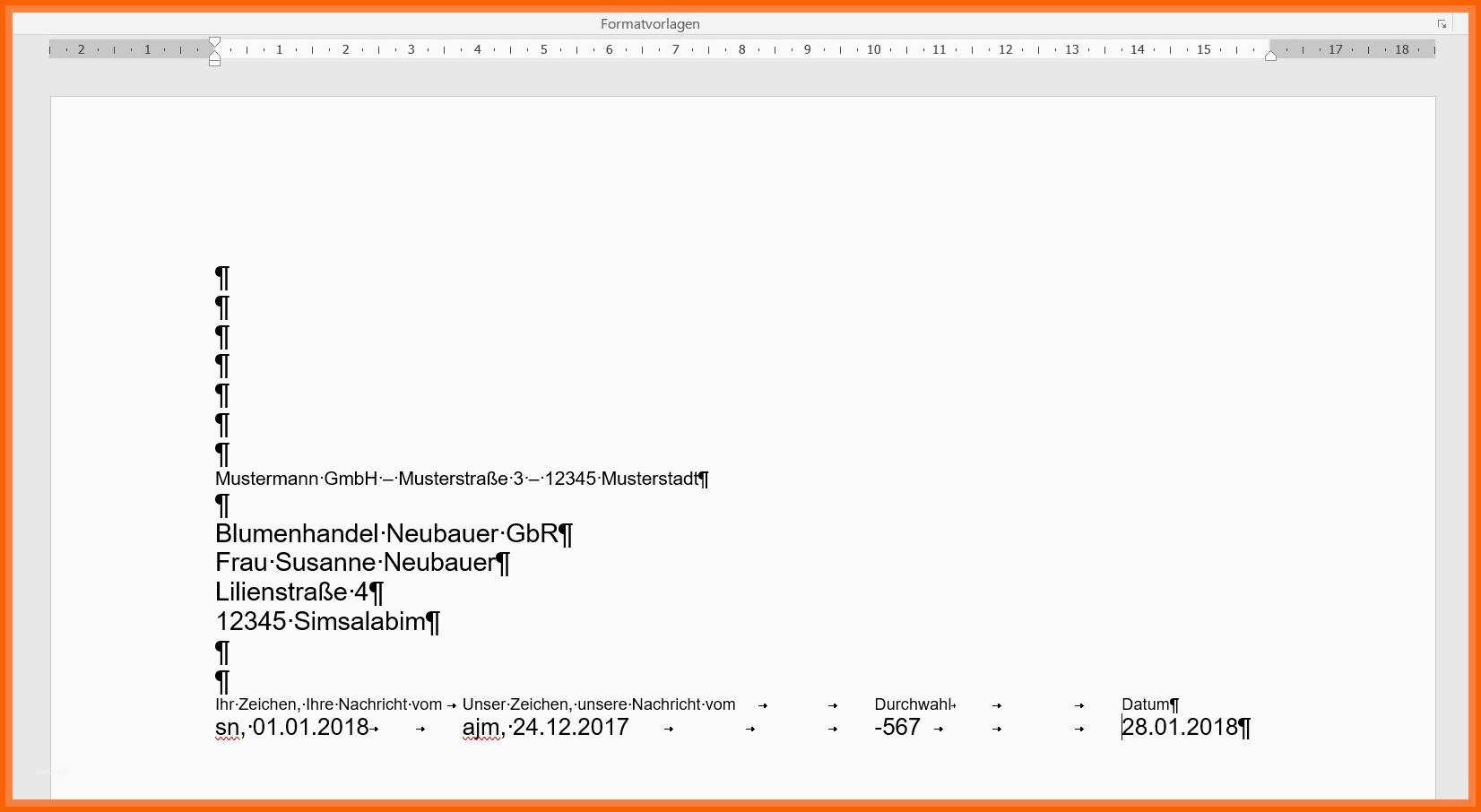 Ideal 12 Privater Geschäftsbrief Din 5008