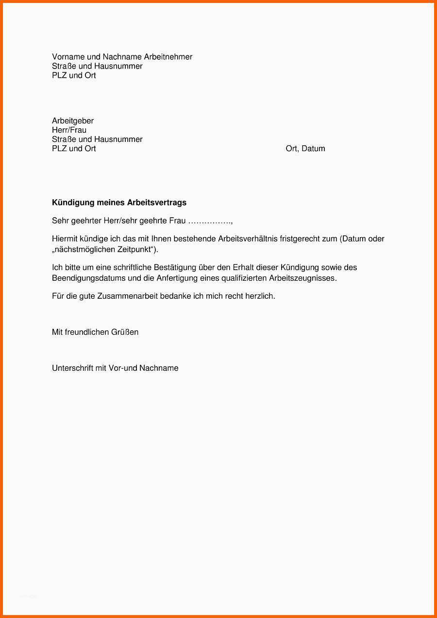 Ideal 17 Richtig Kündigen Muster