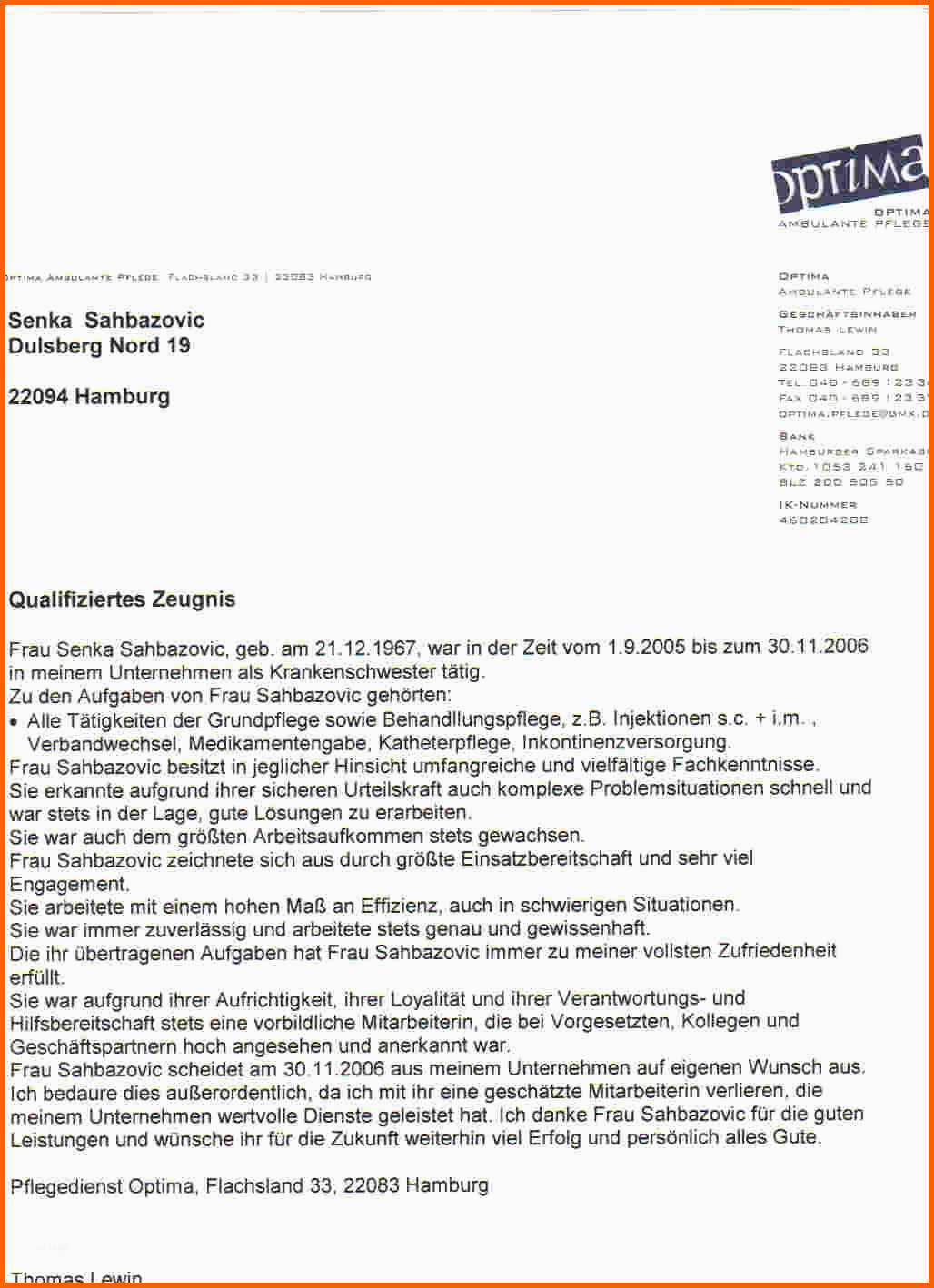 Ideal 18 Arbeitszeugnis Vorlage