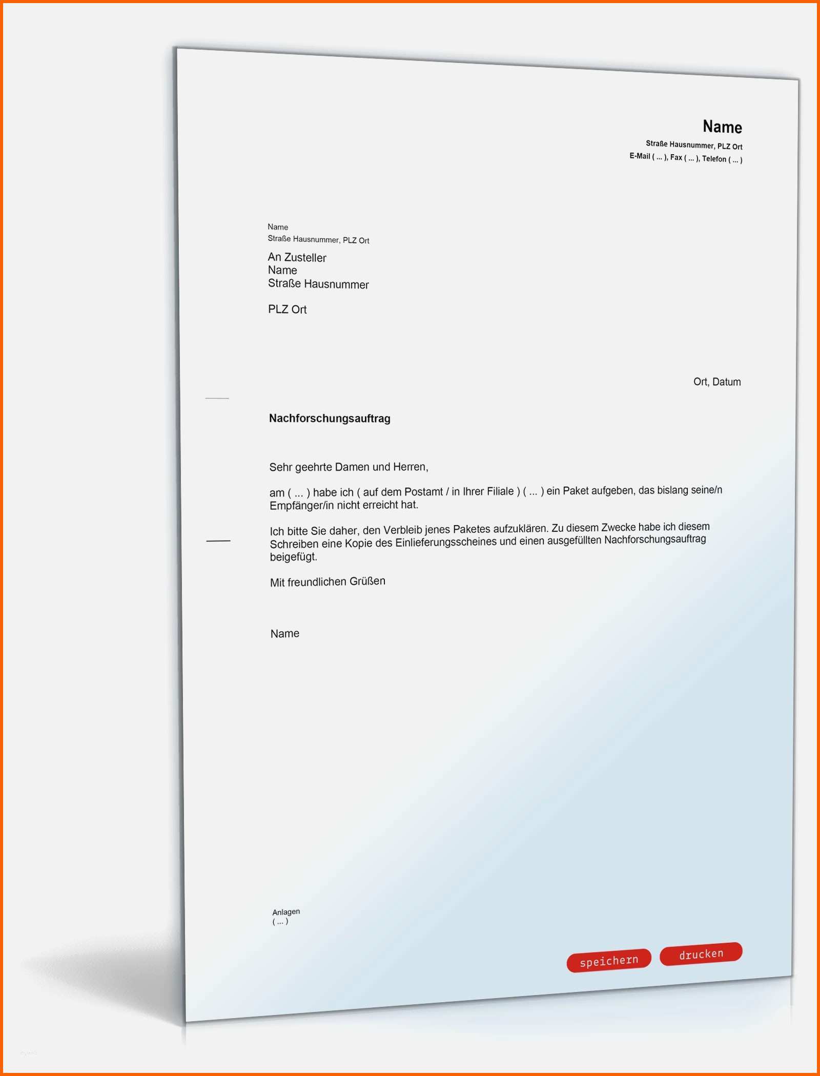 Ideal 18 Brief Einschreiben Muster Kuvert