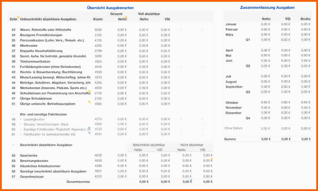 Ideal 63 Probe formlose Gewinnermittlung Kleinunternehmer Excel