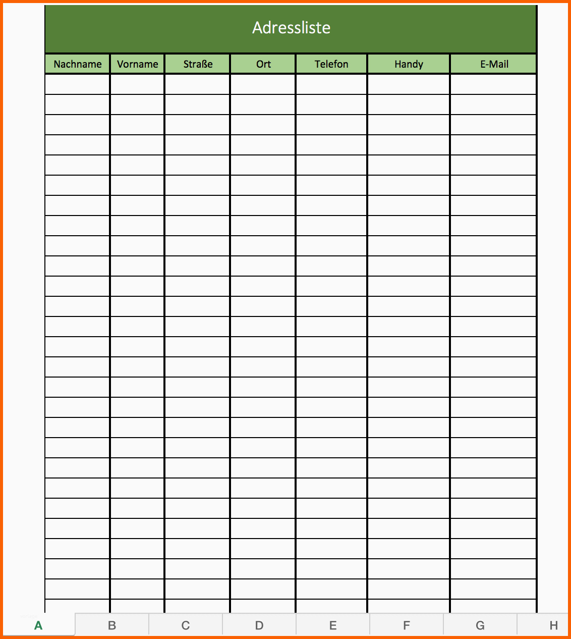 Ideal Adressenliste Und Adressbuch