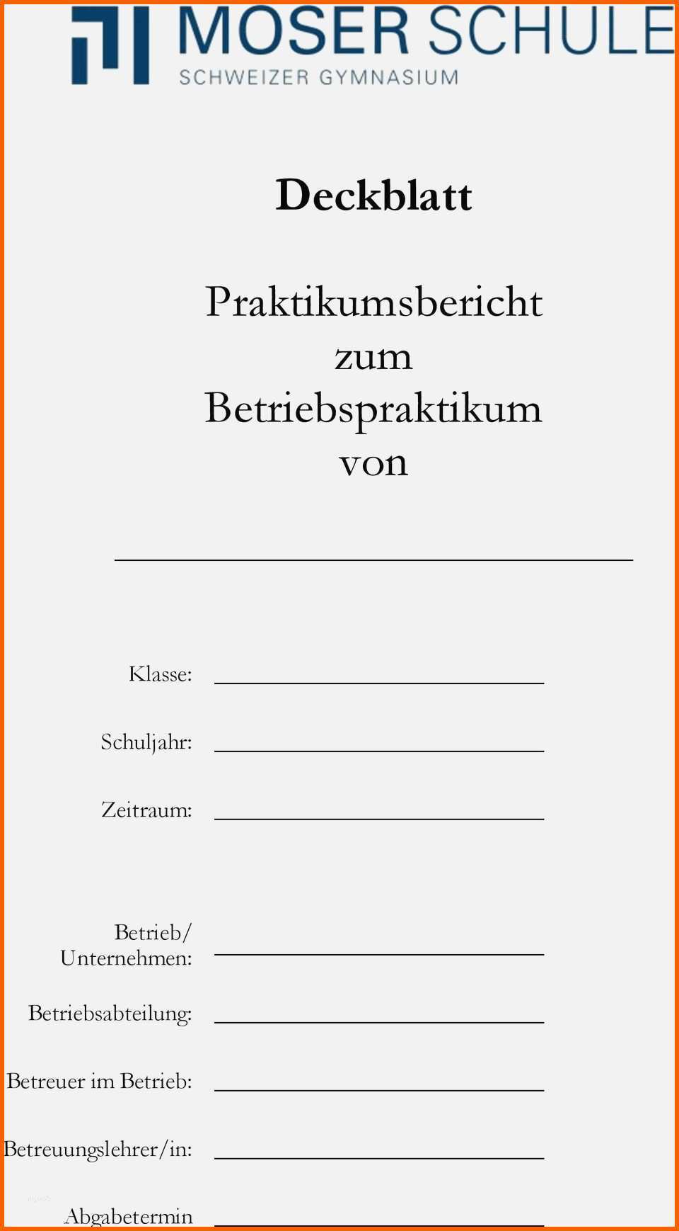 Ideal Deckblatt Englisch Zum Ausdrucken