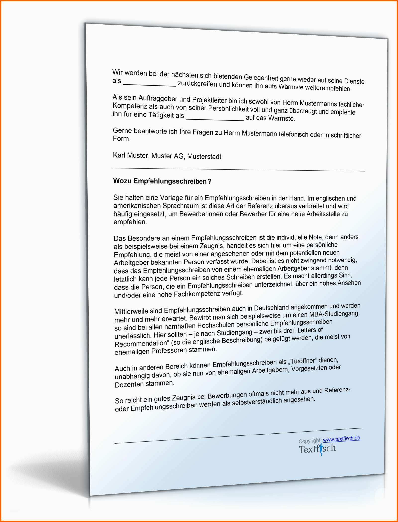 empfehlung eines freiberuflers durch den kunden