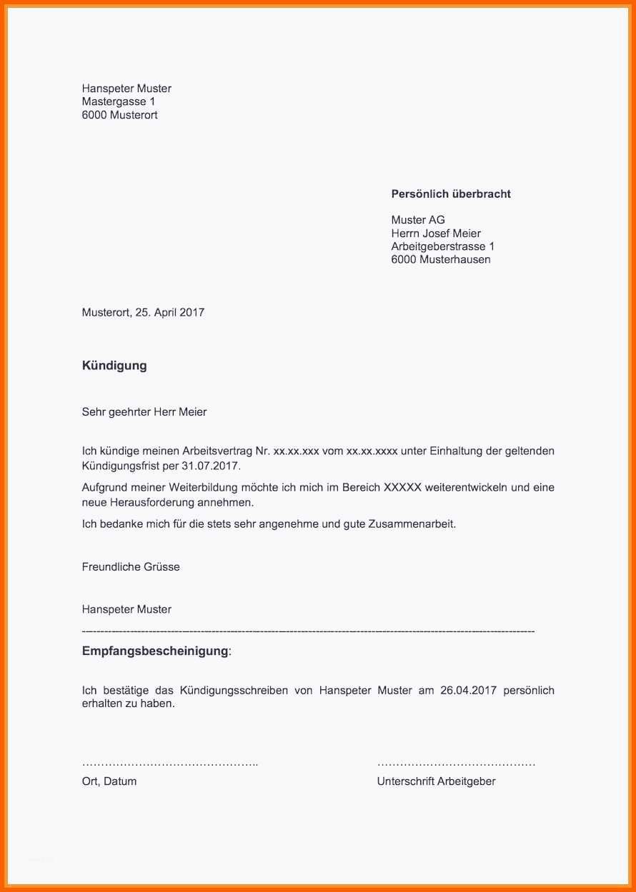Ideal Inspirierende Kündigung Minijob Vorlage Pdf