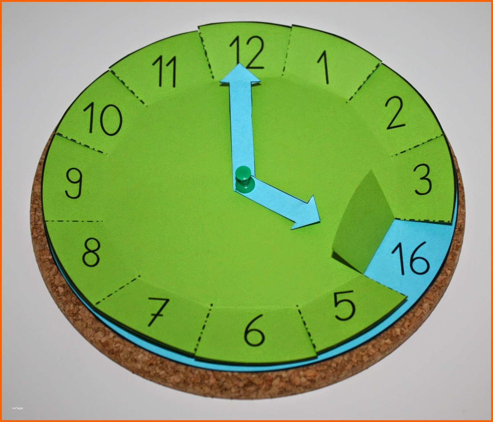 Ideal Klassenkunst Bastelvorlage Uhr