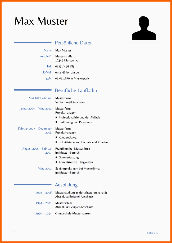 Ideal Lebenslauf formular Zum Ausdrucken Lebenslauf Beispiel