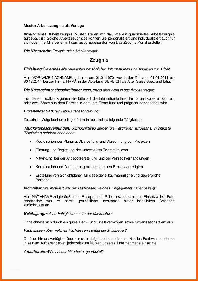Ideal Musterarbeitszeugnisse Als Vorlage