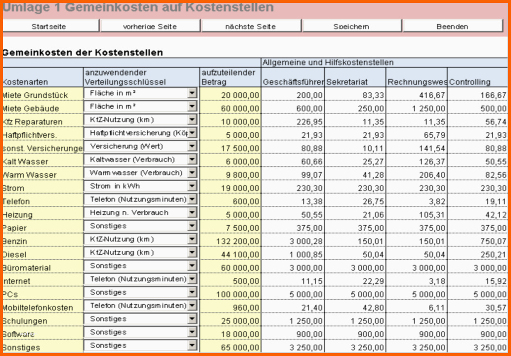 Ideal Rs Kosten Leistungs Rechnung Excel Vorlagen Shop