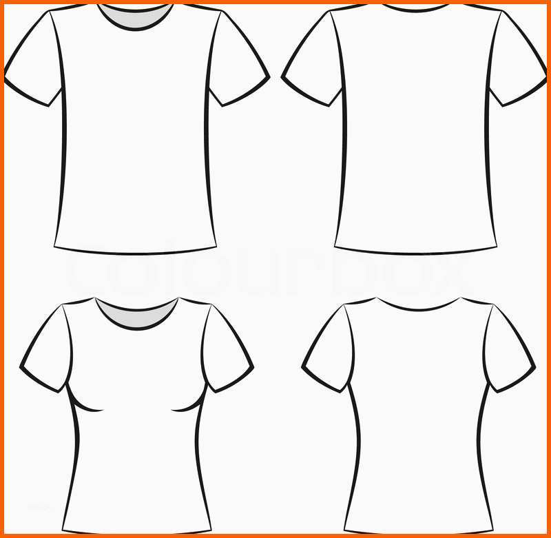 Ideal T Shirt Vorlage Vektorgrafik