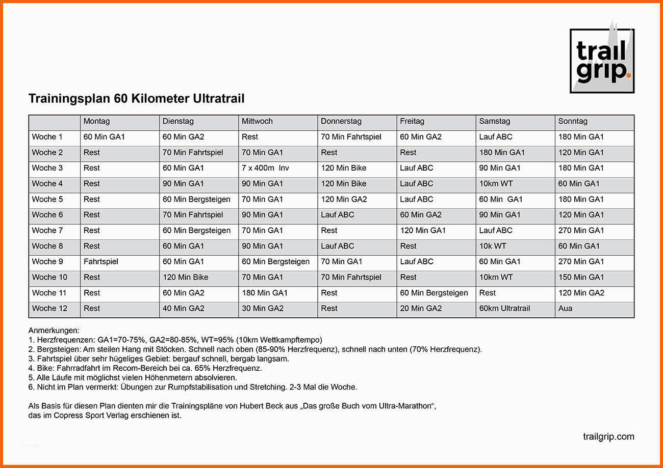 Ideal Trainingsplan Erstellen Vorlage
