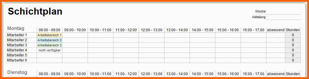 Ideal Wochenplan Erstellen Vorlage – Various Vorlagen