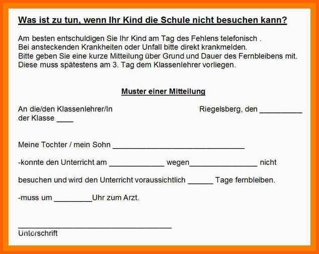 Kreativ 10 Entschuldigung Fa¼r Schule Wegen Arzttermin