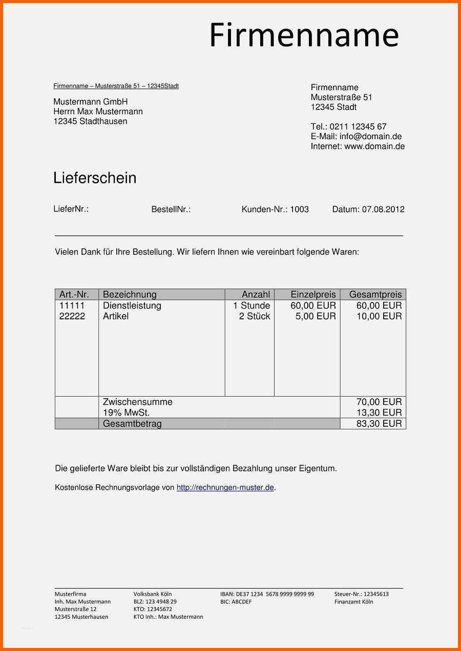Kreativ 12 Vorkasse Rechnung Muster