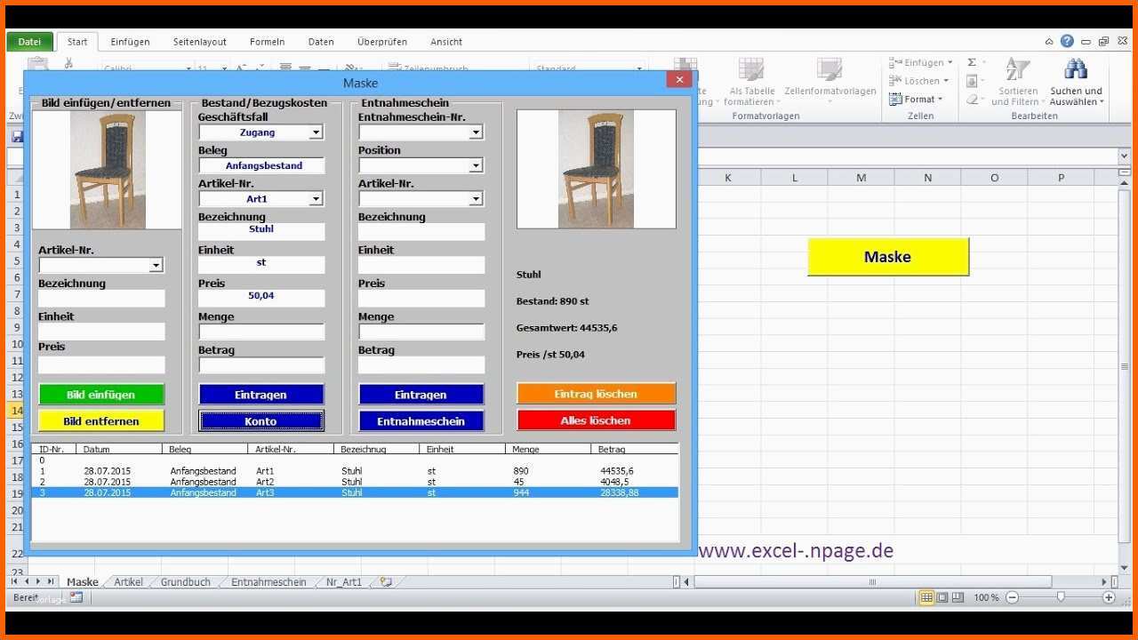 Kreativ 18 Lager Programm Mit Bildern In Excel Selber Erstellen