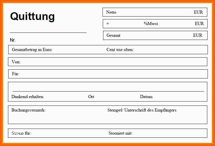 Kreativ 6 Quittung Vorlage