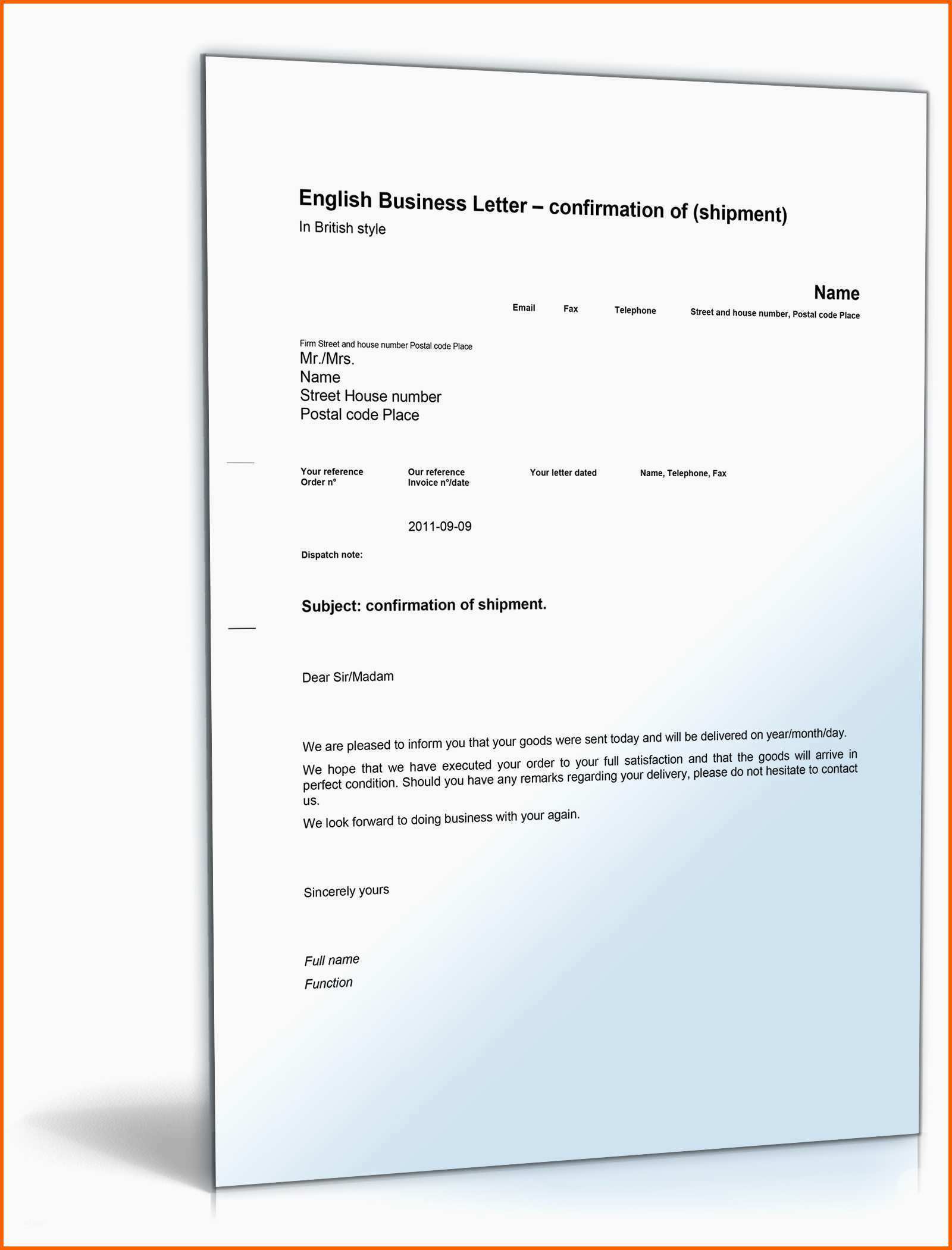 Kreativ Auftragsbestätigung Vorlage Pdf Angenehm Beliebte