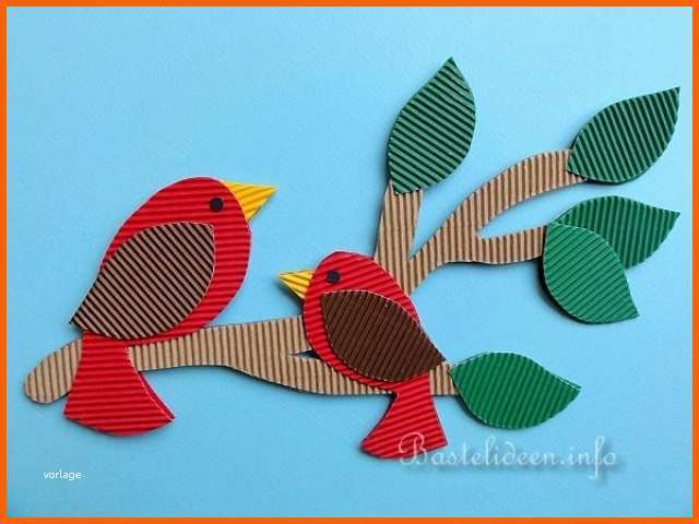 Kreativ Bastelvorlage Kleiner Vogel Fensterbild Basteln Mit